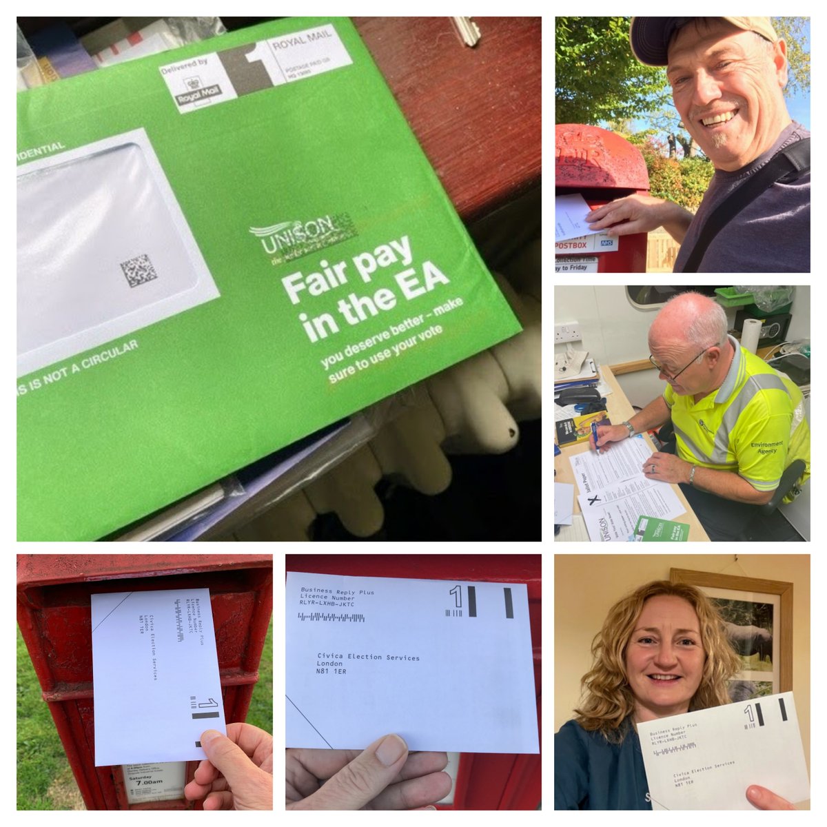 UNISON Environment Agency members across the country are voting in the EA industrial action reballot - but time is running out: the ballot closes on 11 May.

Ballots will have arrived in a green #FairPayInTheEA UNISON envelope - if you need a replacement, call 0800 0 857 857.