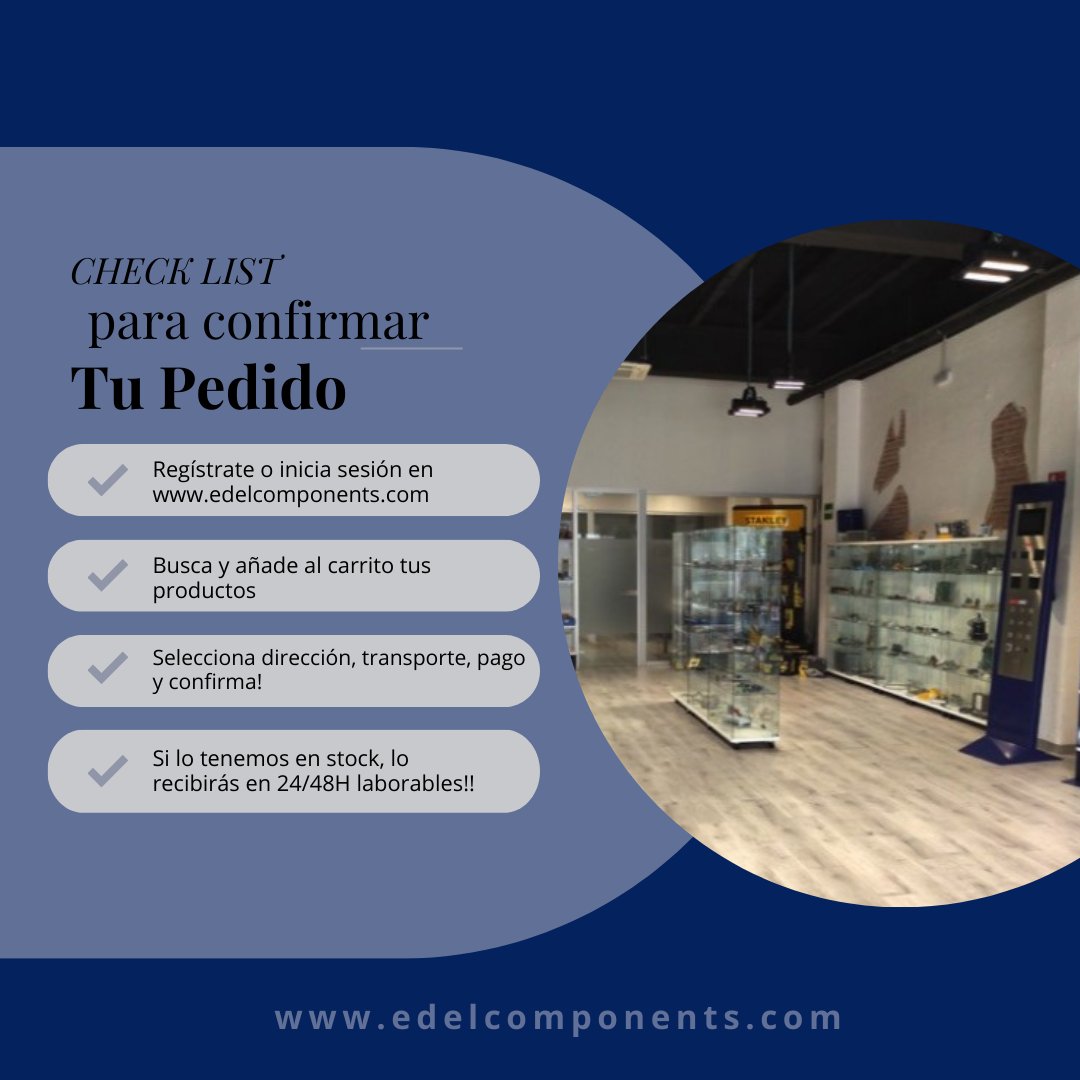 ComponentsEdel's tweet image. Te has dejado algo en el carrito para este puente?

El lunes no haremos envíos pero el martes retomamos todos los envíos pendientes!

Y el miércoles, nuestros compañeros de Madrid volverán con las pilas cargadas 🔋

Feliz viernes y a disfrutar del puente

edelcomponents.com