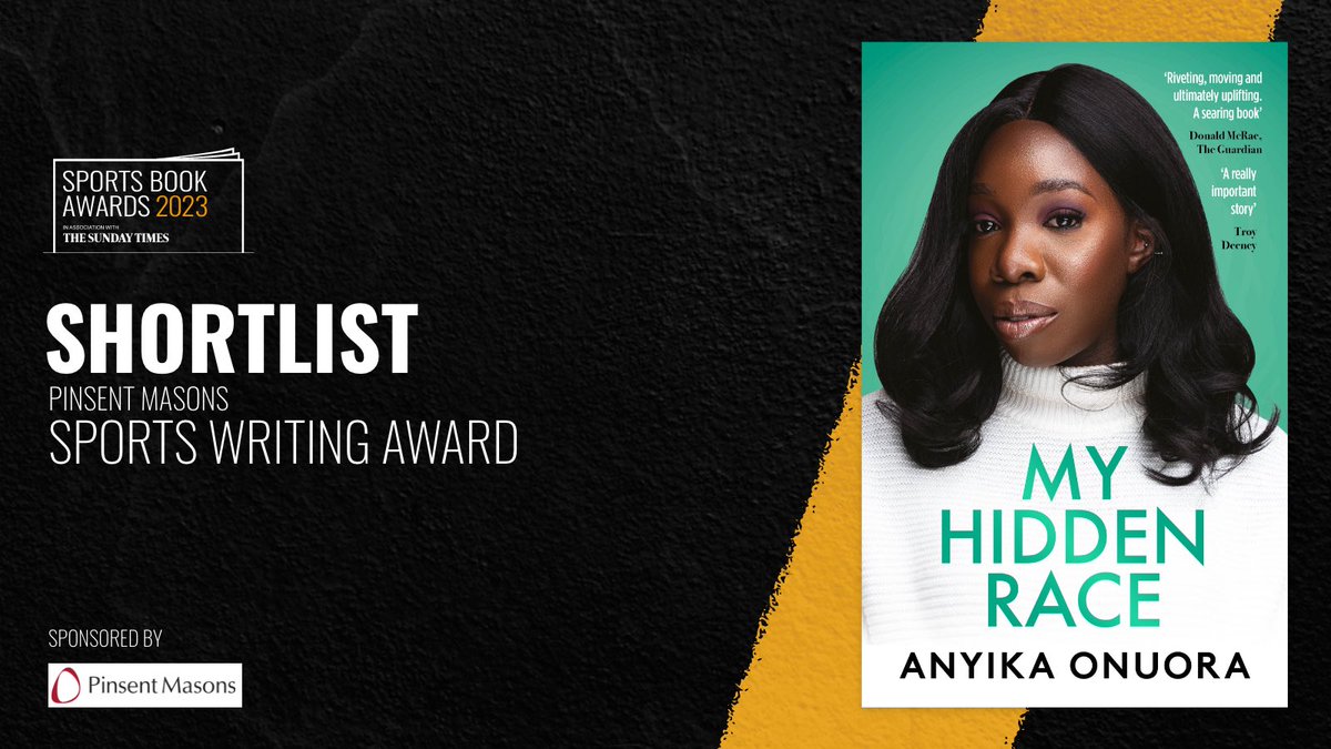 Absolutely thrilled to announce @annyonuora, along with @JWDrennan, has been shortlisted for Best Sports Writing at the @sportsbookaward 👏 #sportsbookawards #sba2023 #readingforsport #anyikaonuora