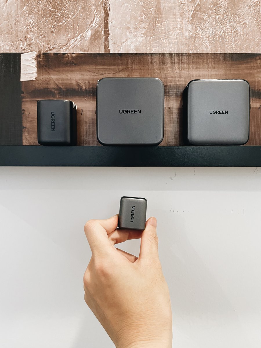 If our Nexode chargers had a Nexode baby it would probably look like our Nexode mini 20W charger More info coming soon 😏 #UgreenNexode #Tech #Charger #flatlay #desksetup