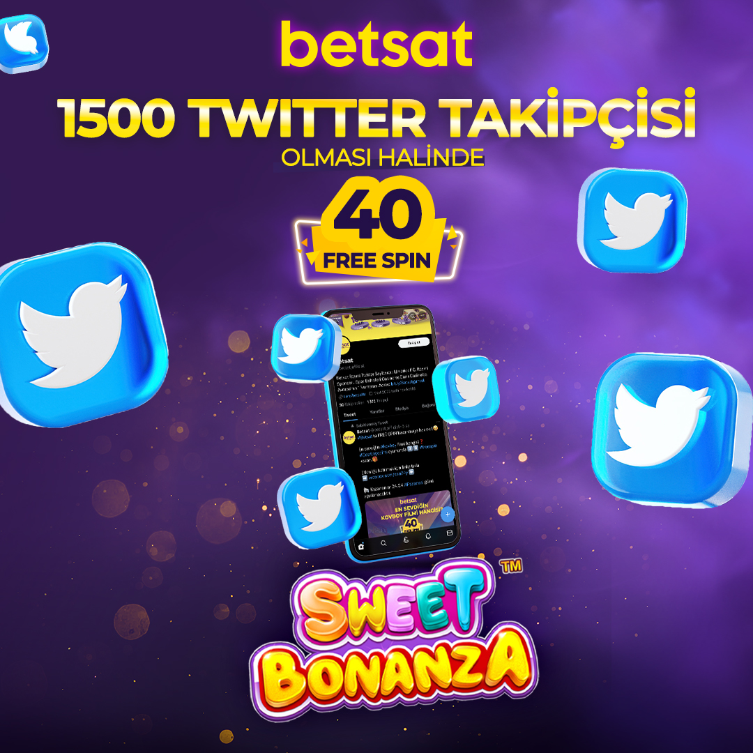 Betsat'ta #sweetbonanza'da 4⃣0⃣ FREE SPIN #KAZAN🍭 🔥 🎰

Yapmanız Gerekenler;
🔁RT 
👤 #Betsat kullanıcı adını yorum olarak yaz
👥1 Arkadaşını etiketle
✅Twitter sayfamızı takip et

📢 1500 #takipçiye ulaştığımızda kazanan kullanıcılar açıklanacaktır.