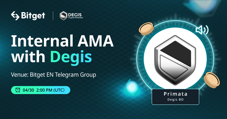 bitget's tweet photo. Join #Bitget Internal AMA with Degis! @ProjectDegis

⌛️ Time: 2:00 PM (UTC) | April 30
🔥 Venue: https://t.co/oMWLIZMtVQ
💎 Prize pool: $1,000
🔥 How to participate? Join Telegram and fill out the gleam 👉https://t.co/gMdko4JaWf https://t.co/f8ZuXE2ug2