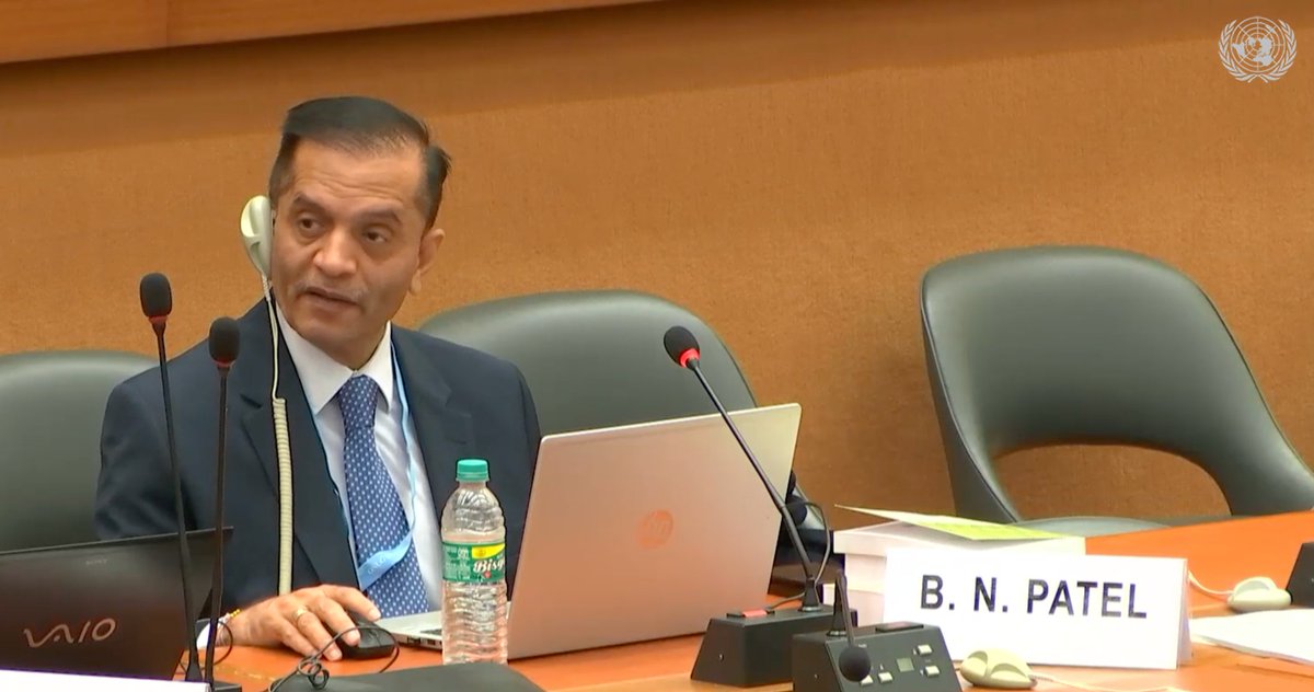 28 April'23 - Prof. (Dr.) Bimal N. Patel, Member, #UN International Law Commission makes his first statement in the plenary session on 'Settlement of Int'l disputes to which int'l organizations are parties' during the 3616th meeting at 74th session of the #Commission
