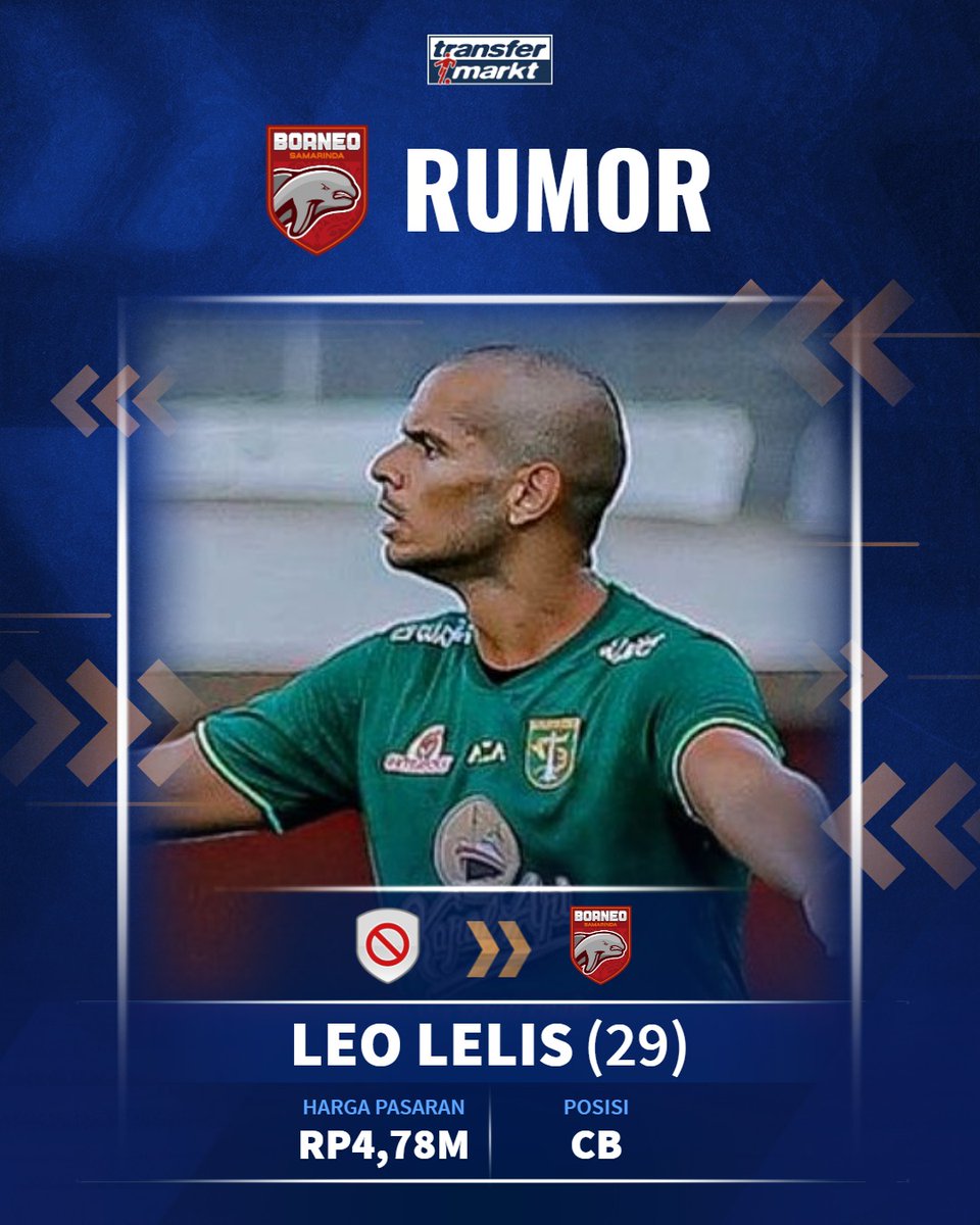 TMidn_news's tweet photo. Apakah ini akan jadi tambahan amunisi yang besar bagi @BorneoSMR jika berhasil mendaratkan sang palang pintu? 🧐
Profil : https://t.co/GlOXF7Q3Uh
_______________________
#rumor #transfer #liga1indonesia #borneofc #leolelis https://t.co/DZGpOABywL