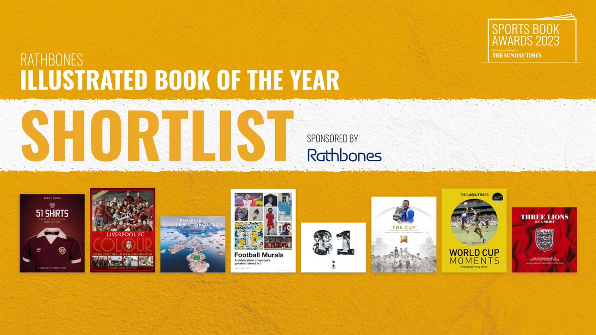 Announcing the shortlist for the #SportsBookAwards Rathbones Illustrated Book of the Year.

Congratulations and good luck to the nominees! 

#SBA23 #ReadingForSport