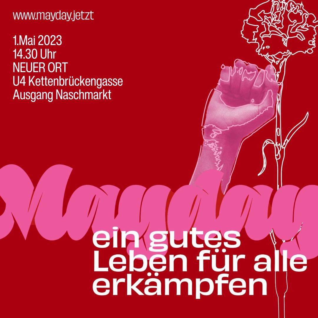 1/6 MAYDAY MAYDAY - neuer Treffpunkt 1.MAI 2023 in Wien - 14h30 U4 Kettenbrückengasse -> Ausgang Naschmarkt! Statement zur Behördenschikane (wir wurden trotz zahlreicher Alternativen auf einen Parkplatz verlegt zum Sammeln), Infos zur Demo und mehr via: mayday.jetzt/index.php/2023…