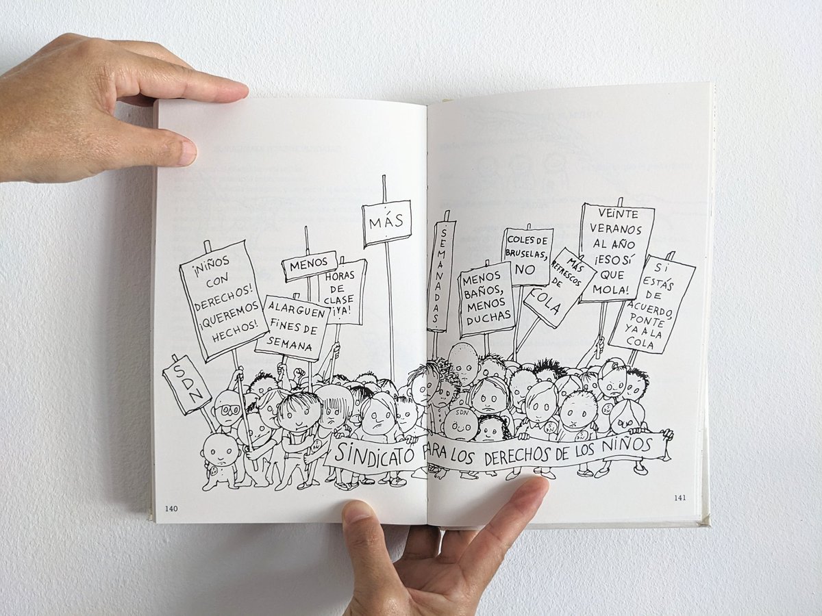 Ahora que el 1 de mayo está ahí, a la vuelta de la esquina, esta gente está pidiendo una sección sindical ¡ya! ➕ allá de la librería <a href="/FAnselmoLorenzo/">FAL</a>. Pequeñ<a href="/s/">『S』</a> Compañer@s del Sindicato para los Derechos de los Niños ( Shel Silverstein)
#1mayo
#20veranosalaño 
#infancialibertaria