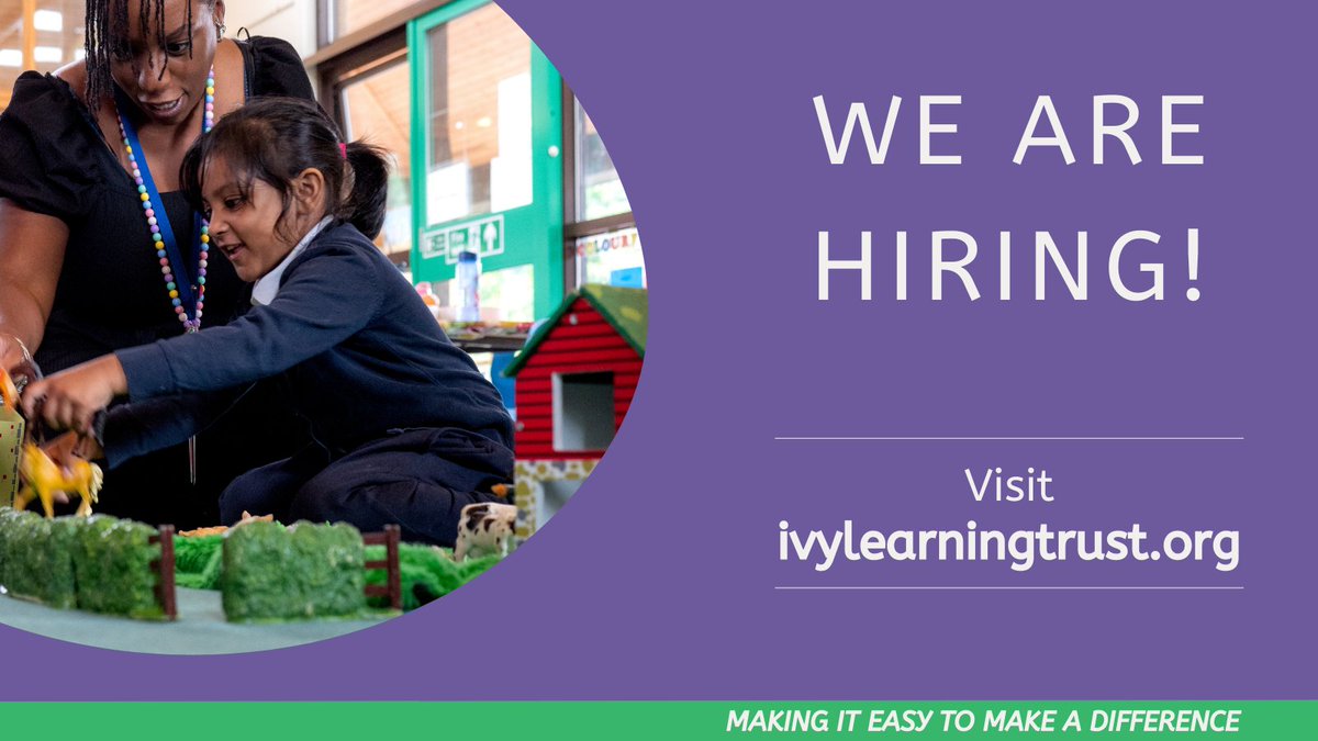 We're recruiting for some exciting teaching and support roles across our family of schools, including: 🟢 Class Teacher 🟢 Deputy Head 🟢 1:1 SEN Teaching Assistant 🟢 Playleader 🟢 Teaching Assistant 🟢 Office Manager Apply here ⬇️ bit.ly/3neSNks #edujobs