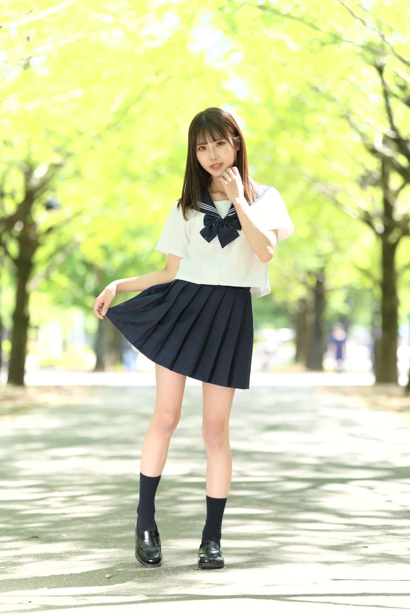 MIU MIU 青白ストライプ タイトスカート 38 川人 未帆 | ・ 去年からずっと作ろうと決めてたストライプ