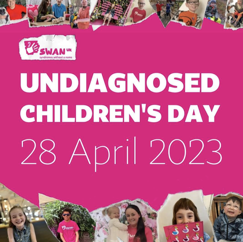 Unique_charity's tweet photo. It's #UndiagnosedChildrensDay2023 today & we're supporting our friends @SWAN_UK who help all those families who don't have a diagnosis for their child. Many @Unique_charity families spent lots of time in this situation before #genetic testing found their child's diagnosis. #UCD23 https://t.co/Il6oge5j6b