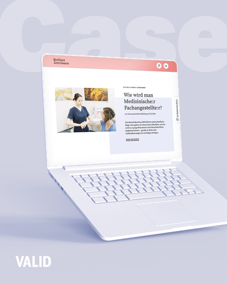 valid_digital's tweet image. Unser neuestes Projekt: das Online-Magazin „Berliner Ärzt:innen“ der @AEKBerlin 🩺. Ob Schwerpunktthemen aus dem Printmagazin, aktuelle Meldungen, Interviews und Ratgeber aus dem Berufsalltag – die Seite weckt nicht nur bei Ärzt:innen Lust auf Lesen. 👉 magazin.aekb.de