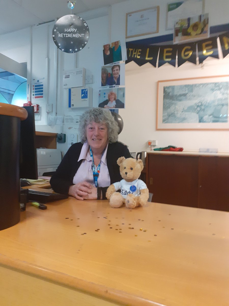 Don't forget to come and wish Jenny a happy retirement this morning. After 41 years service looking after us it's time for her to relax and take it easy