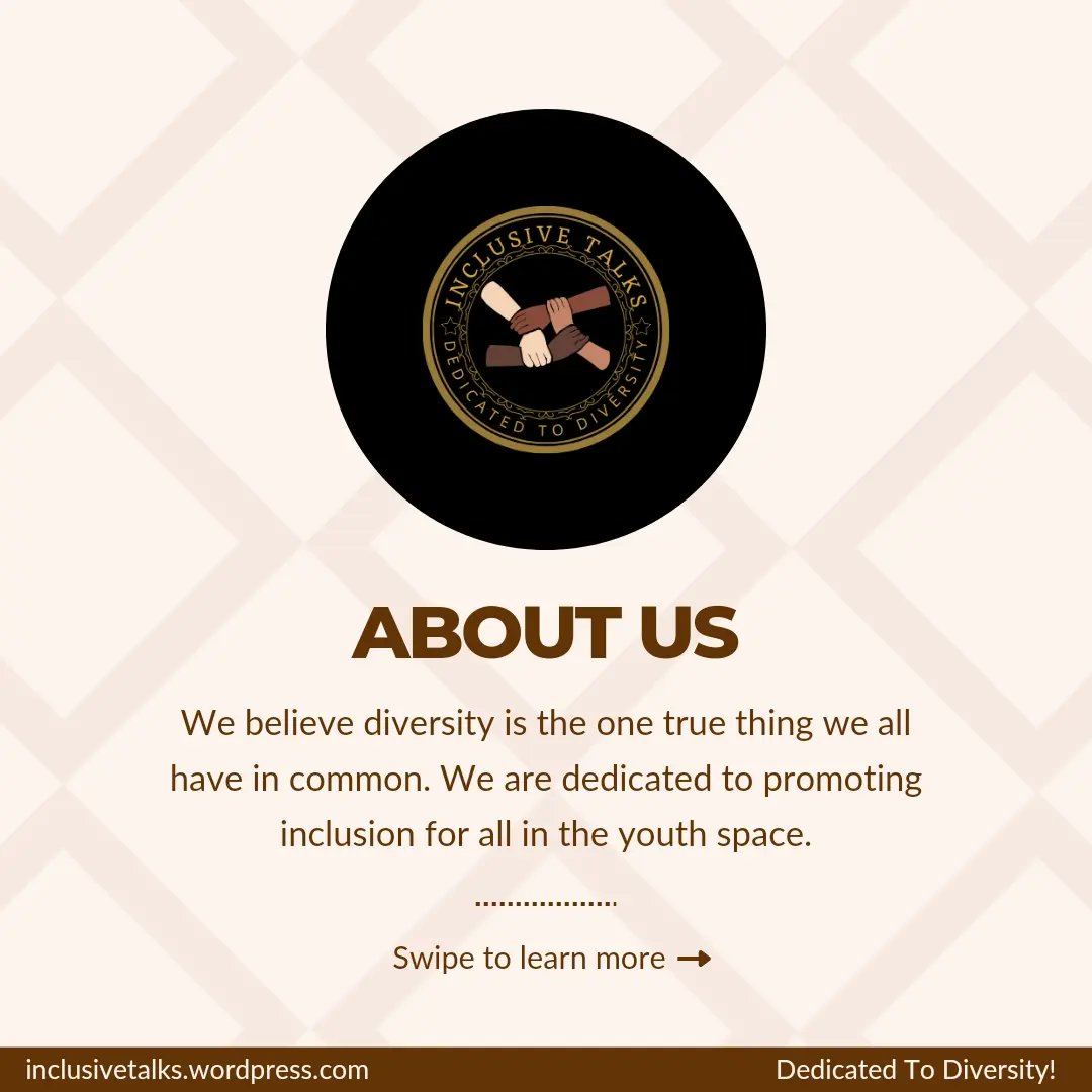 InclusiveTalks's tweet image. Who is Inclusive Talks?
What are we about?
How can you support Inclusive Talks?
It's a day to our anniversary🎉🎂!
We are taking the opportunity to reestablish our goals and mission.