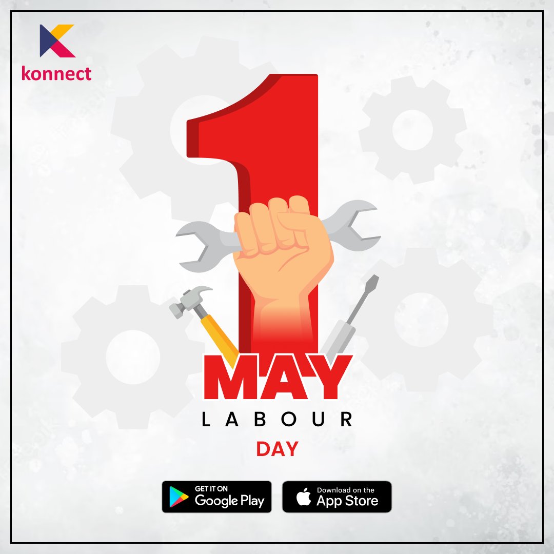 Konnectus_live's tweet photo. Let's celebrate &amp; appreciate the contributions and efforts of amazing workers in the Konnect Family, Happy Labour Day!
#Konnect #LabourDay https://t.co/VK5JjpEoQw