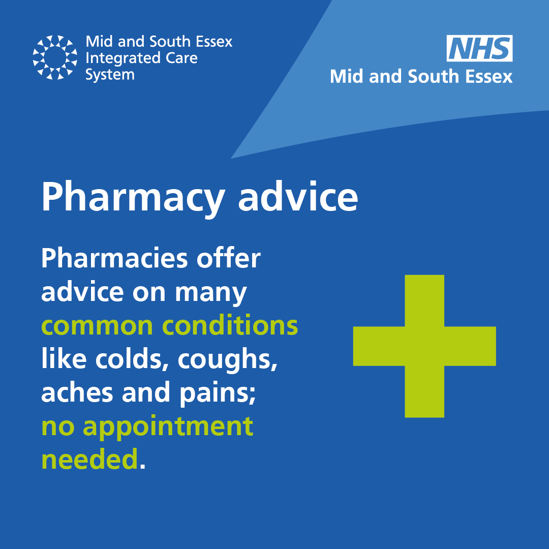 Feeling unwell over the bank holiday?

Visit your local pharmacist.

As qualified healthcare professionals, they can offer clinical advice and over-the-counter medicines for a range of minor illnesses.

Visit nhs.uk for local pharmacy opening times.