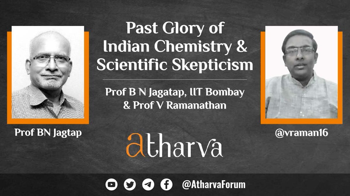 LINK | youtu.be/XD7rHKY5uEw

Is our past knowledge in Chemistry worth only museum material or is there scope in advancing ancient knowledge using contemporary research methods?

Prof B N Jagatap in conversation with Prof <a href="/vraman16/">V Ramanathan</a> on the Past Glory of Indian Chemistry.