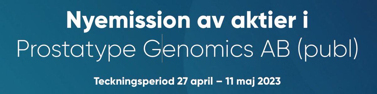 Prostatype Genomics AB tweet media