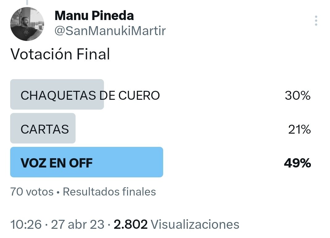 sanmanukimartir's tweet photo. Pues TEMA DE MAYO: #VOZOFF https://t.co/MNYUDxF9cE