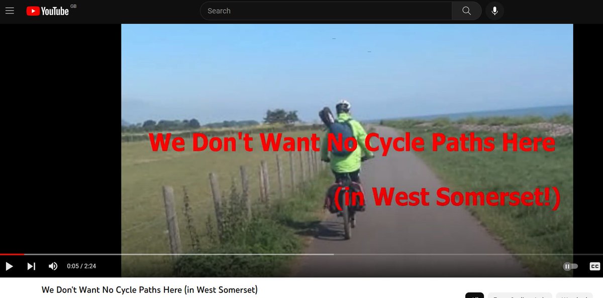 We Don't Want No Cycle Paths Here (in West Somerset) youtu.be/R8LupgbvvdE via <a href="/YouTube/">YouTube</a>