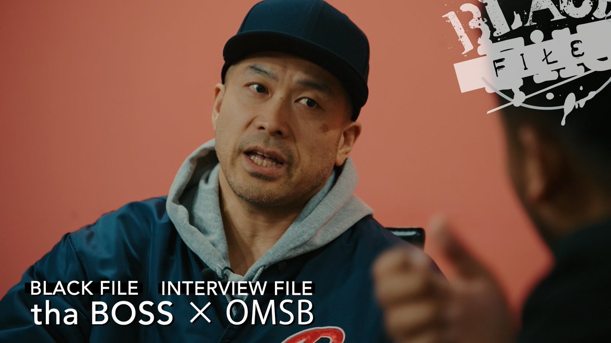 blackfilesstv's tweet photo. INTERVIEW FILE : tha BOSS × OMSB　公開しました。
@tbhr_sapporaw　@WAH_NAH_MICHEAL 
動画：https://t.co/JawPru0PO6 https://t.co/J23f01Vq4Q