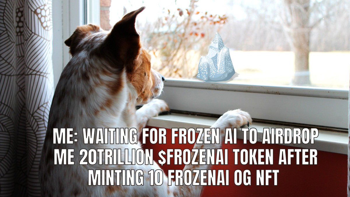 ArbFrozenAi's tweet photo. Go and secure your spot to avoid missing out on this great Airdrop.
20 Trillion $FROZENAI will be worth a lot tomorrow, so donโt miss this opportunity to earn through Airdrop and NFT Staking๐
#Arbitrum #ArbFrozenAI #NFT #NFTCommunity #ETH #Crypto https://t.co/JTAJmFMtUM