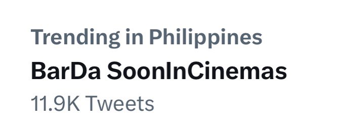 It’s been almost 24 hours since the launch of our Twitter party, and yet we are still trending 🩷

Thank you so much for this overflowing love and support for #BarDa 🙏🏻

BarDa SoonInCinemas