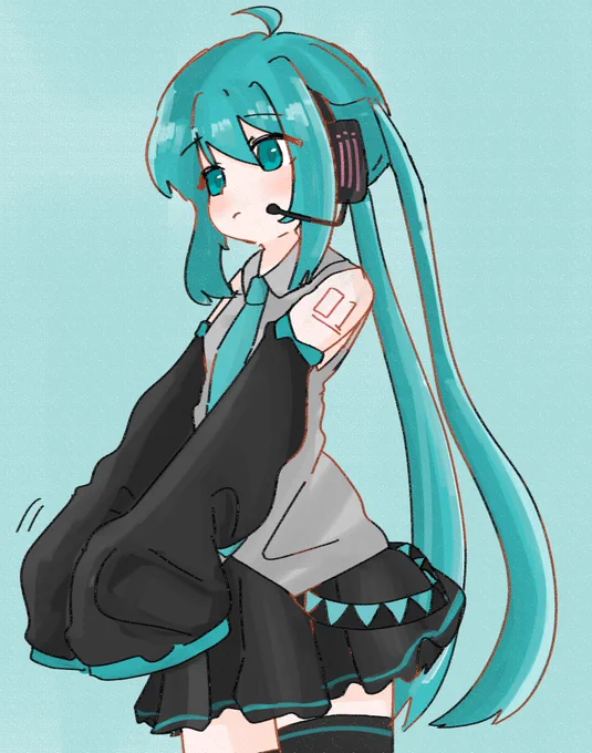 ぶかぶか   #初音ミク #イラスト