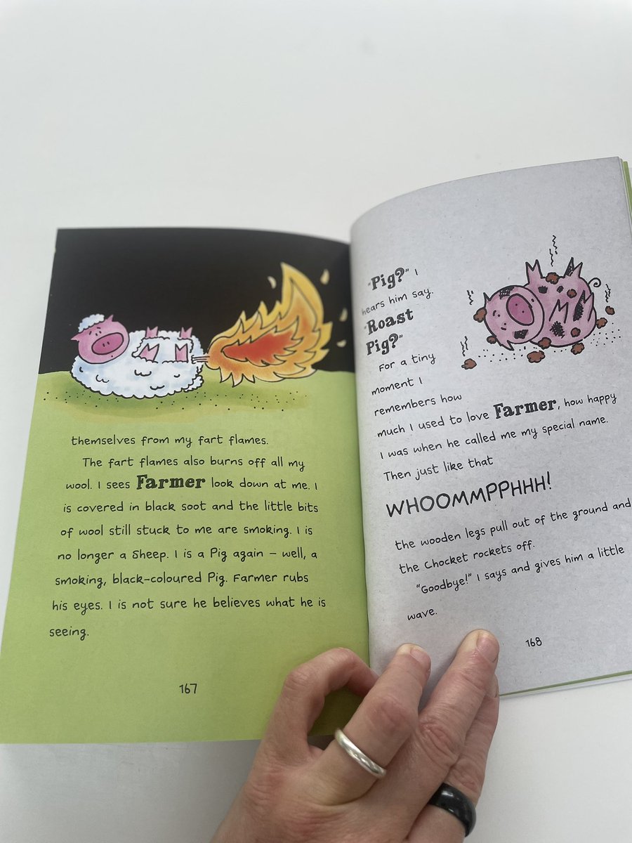 EmerStamp's tweet photo. You know that feeling… you can’t quite believe you wrote something that got published… then add to that the fact you can’t believe it got rereleased in COLOUR… #happyasapigin… thanks @scholasticuk https://t.co/xXLhT1oau6