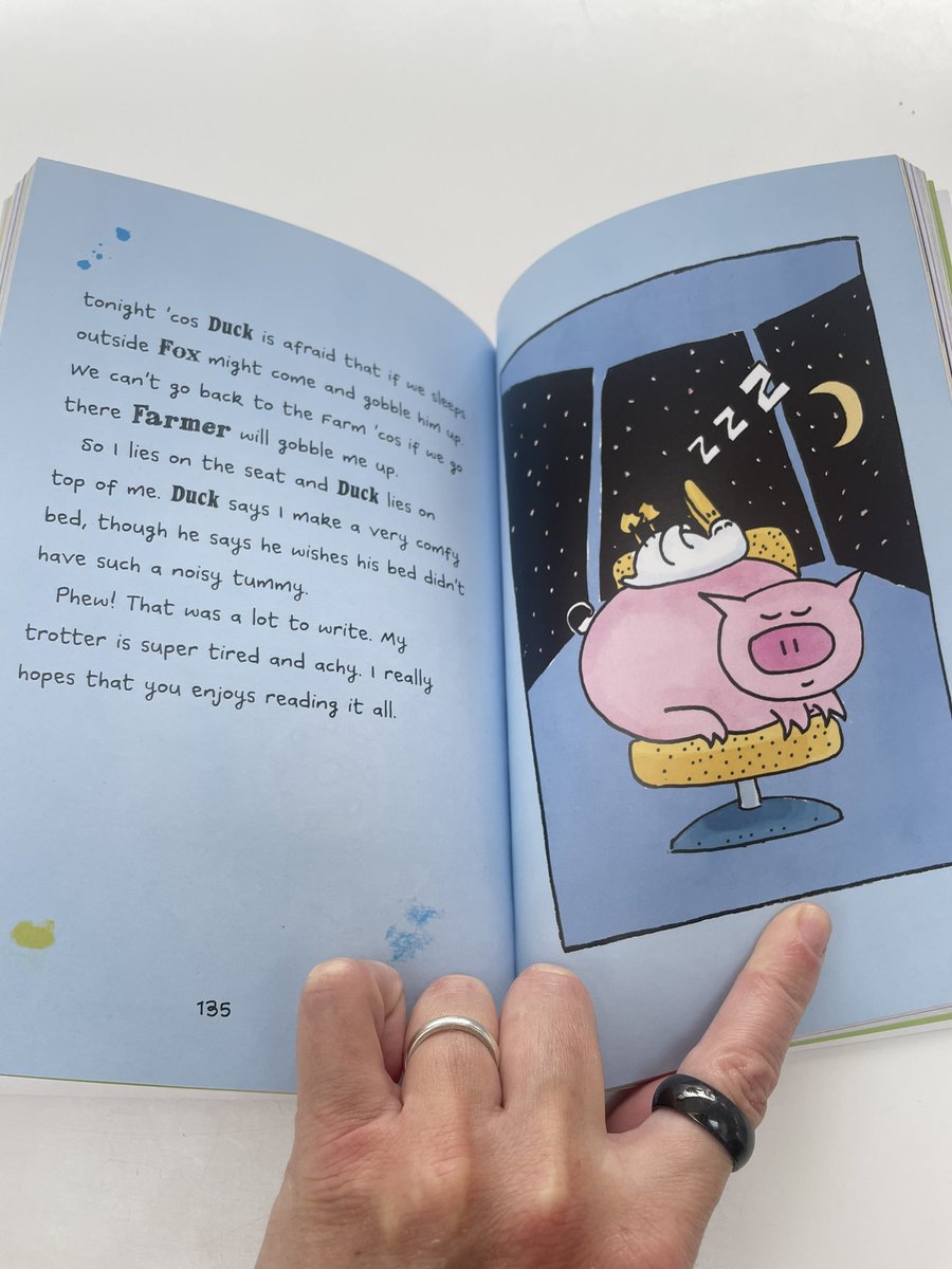 EmerStamp's tweet photo. You know that feeling… you can’t quite believe you wrote something that got published… then add to that the fact you can’t believe it got rereleased in COLOUR… #happyasapigin… thanks @scholasticuk https://t.co/xXLhT1oau6