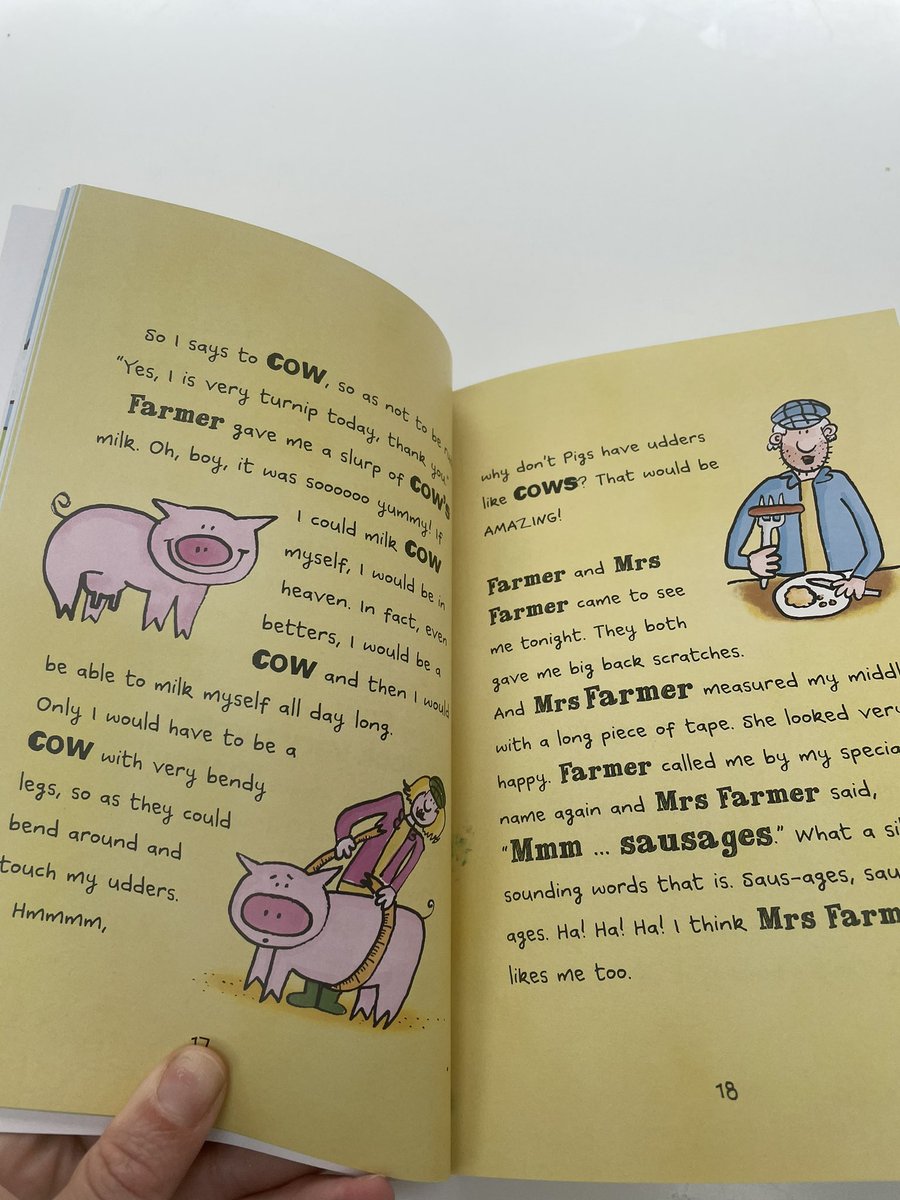 EmerStamp's tweet photo. You know that feeling… you can’t quite believe you wrote something that got published… then add to that the fact you can’t believe it got rereleased in COLOUR… #happyasapigin… thanks @scholasticuk https://t.co/xXLhT1oau6