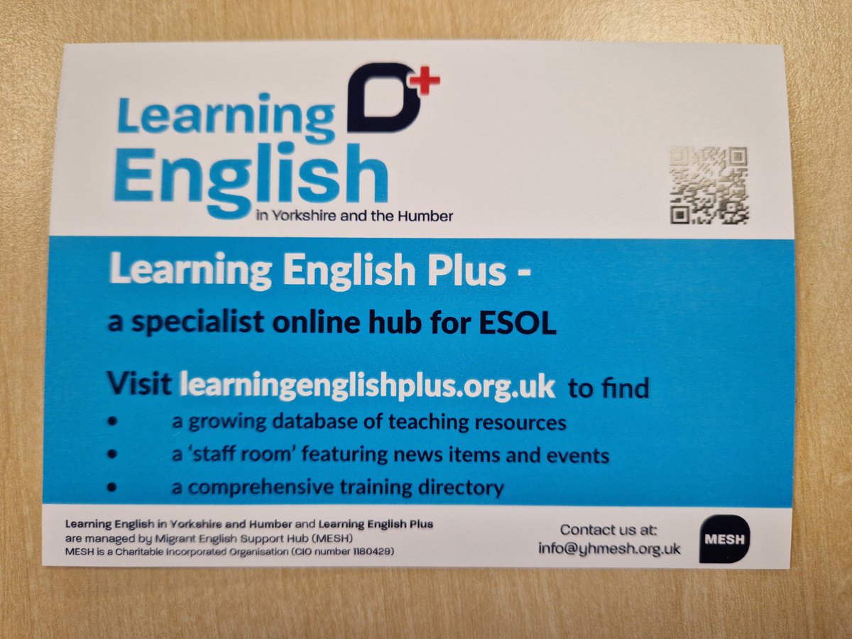 Delighted to be at an @learnenglishyh event today in beautiful (but misty) Hull.