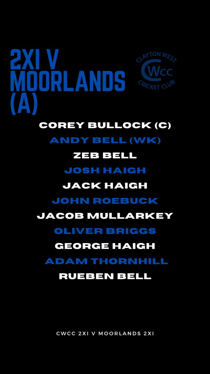 CWCC_cricket's tweet photo. 🏏🚨 Team News! 🚨🏏

Afters last week's washout away at Rastrick the 1XI entertain @delphcricket at Back Lane in their first action of the season whilst the 2XI travel to @Moorlandscc. https://t.co/o0EayrNIKF