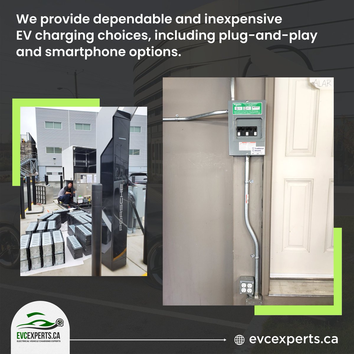 You can #charge your car more quickly thanks to our energy management system without having to upgrade your electrical panel or utility, which will save you thousands of dollars. Additionally, you can plan your #EVcharge for times when electricity is less expensive.

#Canada