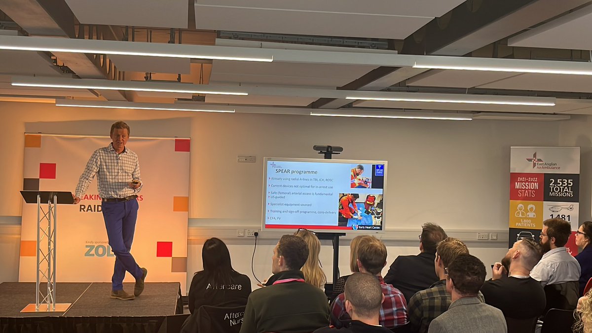 EAAA RAID Group (@eaaaraid) on Twitter photo Paul Rees telling us about the <a href="/EastAngliAirAmb/">East Anglian Air Ambulance</a> #SPEAR project
Utilising IBP monitoring intra-arrest
#RAIDConference Paul Rees telling us about the <a href="/EastAngliAirAmb/">East Anglian Air Ambulance</a> #SPEAR project
Utilising IBP monitoring intra-arrest
#RAIDConference