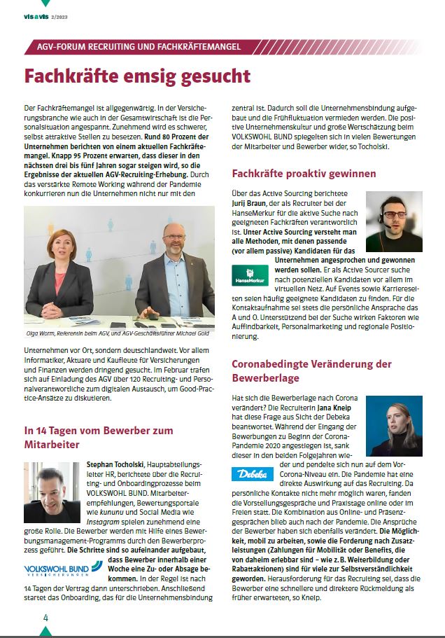 DieVersicherer's tweet photo. #vis_a_vis 2/23 online: Auf Einladung des AGV trafen sich über 120 Recruiting- und Personalverantwortliche zu einem digitalen Austausch, um #GoodPractice-Ansätze zum Thema #Fachkräftemangel in der #Versicherungsbranche zu diskutieren https://t.co/rtQVa4Vups https://t.co/9pMSz7FjBM