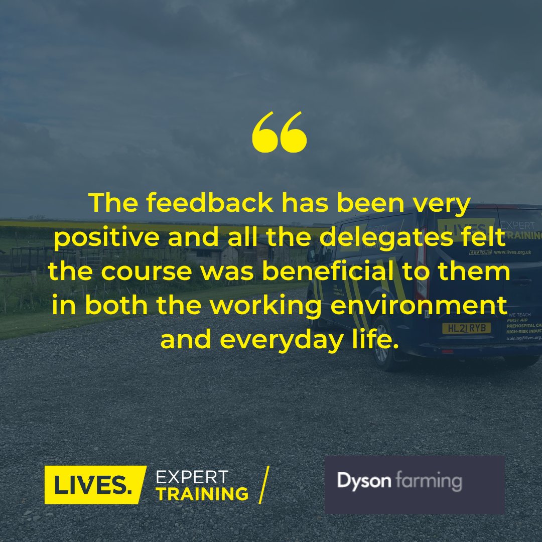 LIVES_Education's tweet photo. #feedbackfriday
This week the LIVES Education Team delivered a QNUK Basic Trauma & Casualty Care (BTACC) course for Dyson Farming in Nocton, Lincolnshire.
#experttraining #RTACC #SIA #Construction #highriskindustry https://t.co/08M834Ghgg