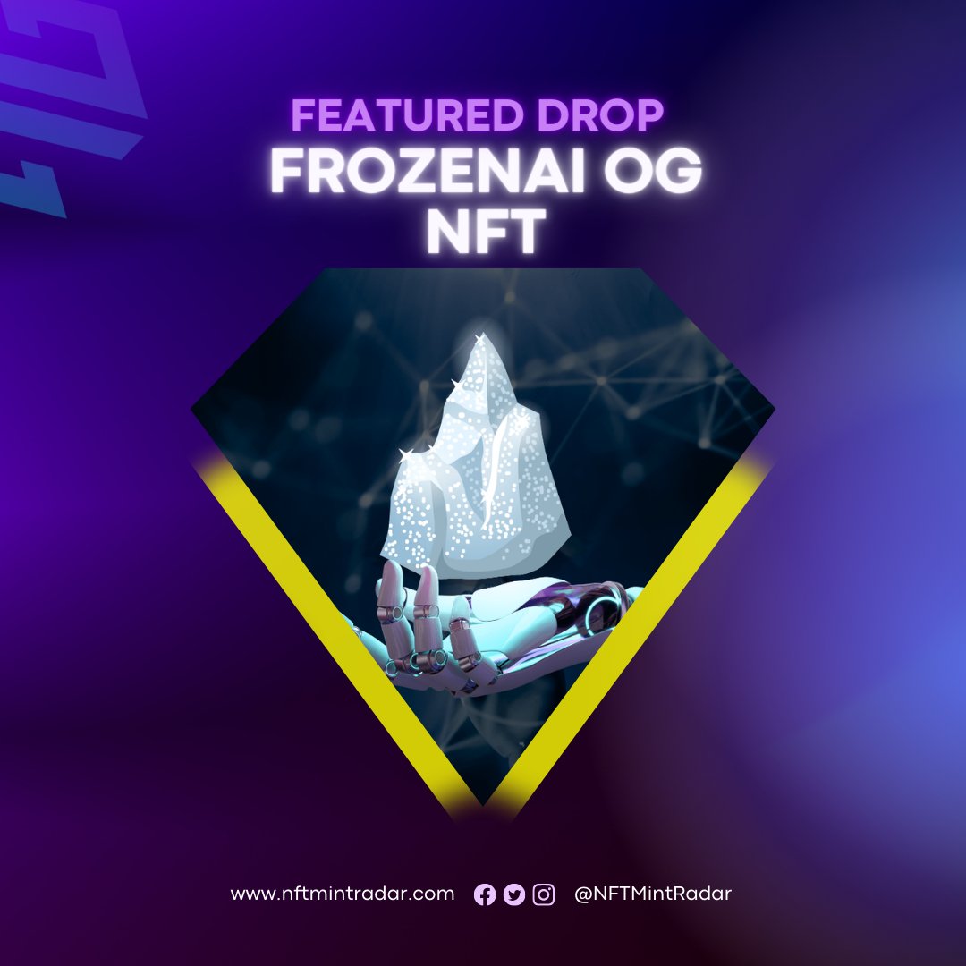 NFTMintRadar's tweet photo. โญ๏ธFEATURED DROPโญ๏ธ
๐ FrozenAi OG NFT (@ArbFrozenAi)
๐คฏ FrozenAi is an NFT and community backed Memecoin on Arbitrum Blockchain.
#NFTs #Arbitrum #Ethereum #ETH
Discoverโฌ๏ธ
https://t.co/7LYc04fXOq https://t.co/Ksibt5GdL9