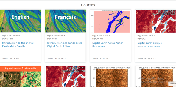 Did you know that #DEAfrica has an array of FREE self-paced online courses, in English and French, that you register for at any time and receive a certificate of completion at the end? 

Please visit learn.digitalearthafrica.org for more information and to select your next course.
