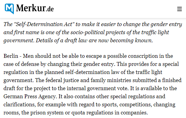 disclosetv's tweet image. NEW - Biological men who changed their gender can not escape possible conscription in case of war, according to the draft law of the center-left-green-liberal government in Germany.