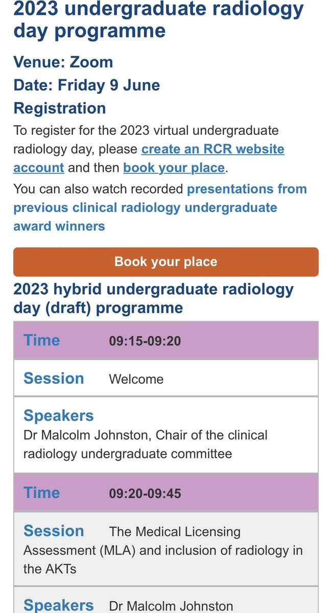 SW Chew PhD MBChB (@shiyunzhao) on Twitter photo 📣Roll up!! The <a href="/RCRadiologists/">The Royal College of Radiologists</a> Medical Student Day! Free! Hybrid - remote AND physical options available! #Glasgow #Scotland
#MedicalStudent #MedStudentTwitter #Radiology #MedEd
Sign up here 👇👇
rcr.ac.uk/clinical-radio… 📣Roll up!! The <a href="/RCRadiologists/">The Royal College of Radiologists</a> Medical Student Day! Free! Hybrid - remote AND physical options available! #Glasgow #Scotland
#MedicalStudent #MedStudentTwitter #Radiology #MedEd
Sign up here 👇👇
rcr.ac.uk/clinical-radio…