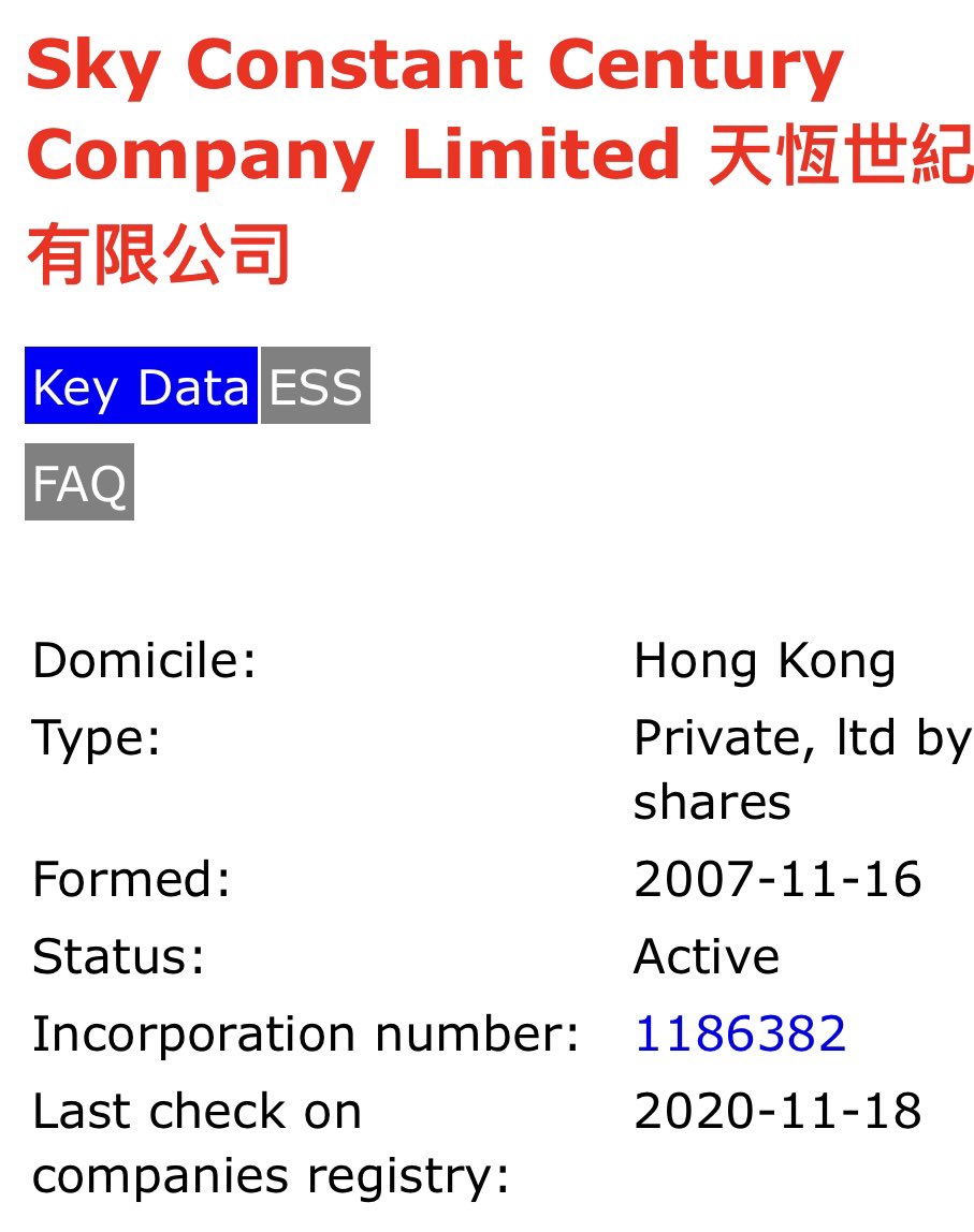 InHisHandsAlone's tweet image. $EBML 0042 name changed to Sky Constant Century out of HONG KONG 52 week high is 0519 CHINESE #CHINAStock #LowFloat company looking to invest in Artificial intelligence, Blockchain, and IOT.. Good luck  $TOP