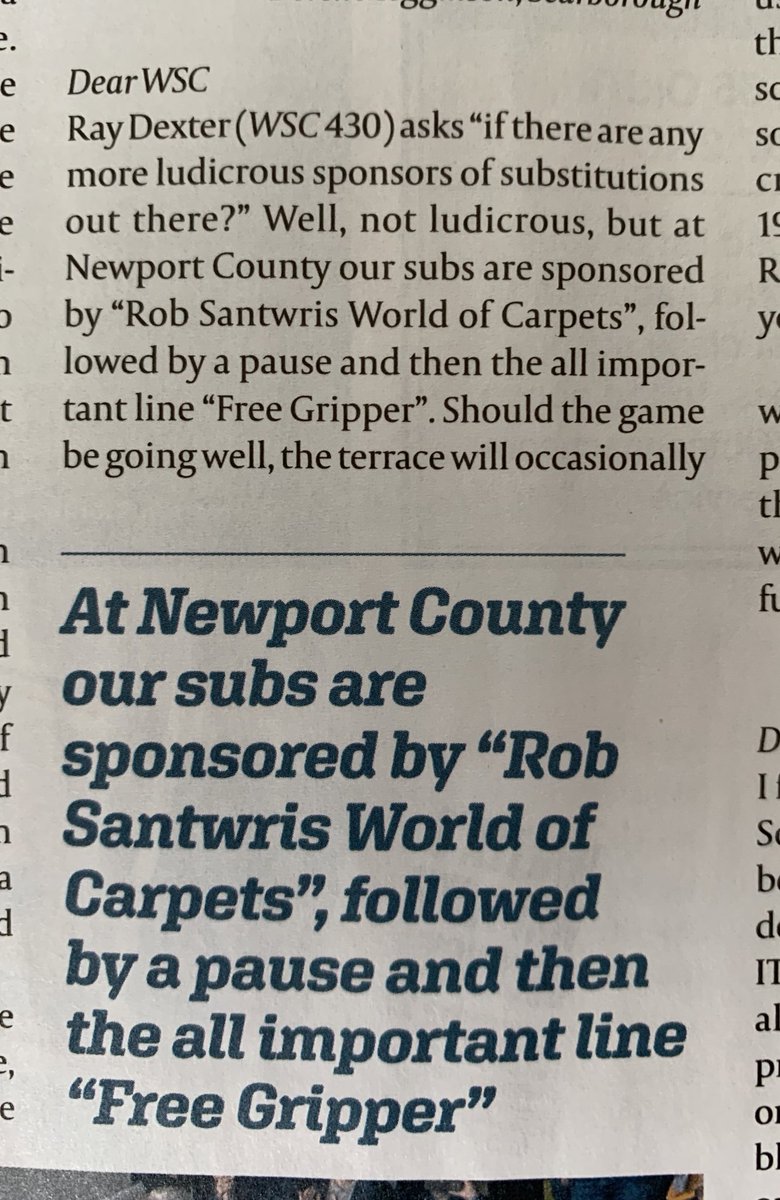 1912Exiles's tweet photo. Almost fell off the bog at 1912 Exiles towers to see County getting a mention in the letters page of @WSC_magazine. If you’re Simon Pritchard, give yourself a pat on the back.

#FreeGripper
#GripperIsInnocent
#ncafc 🧡🖤 https://t.co/1TkC9ZvYem