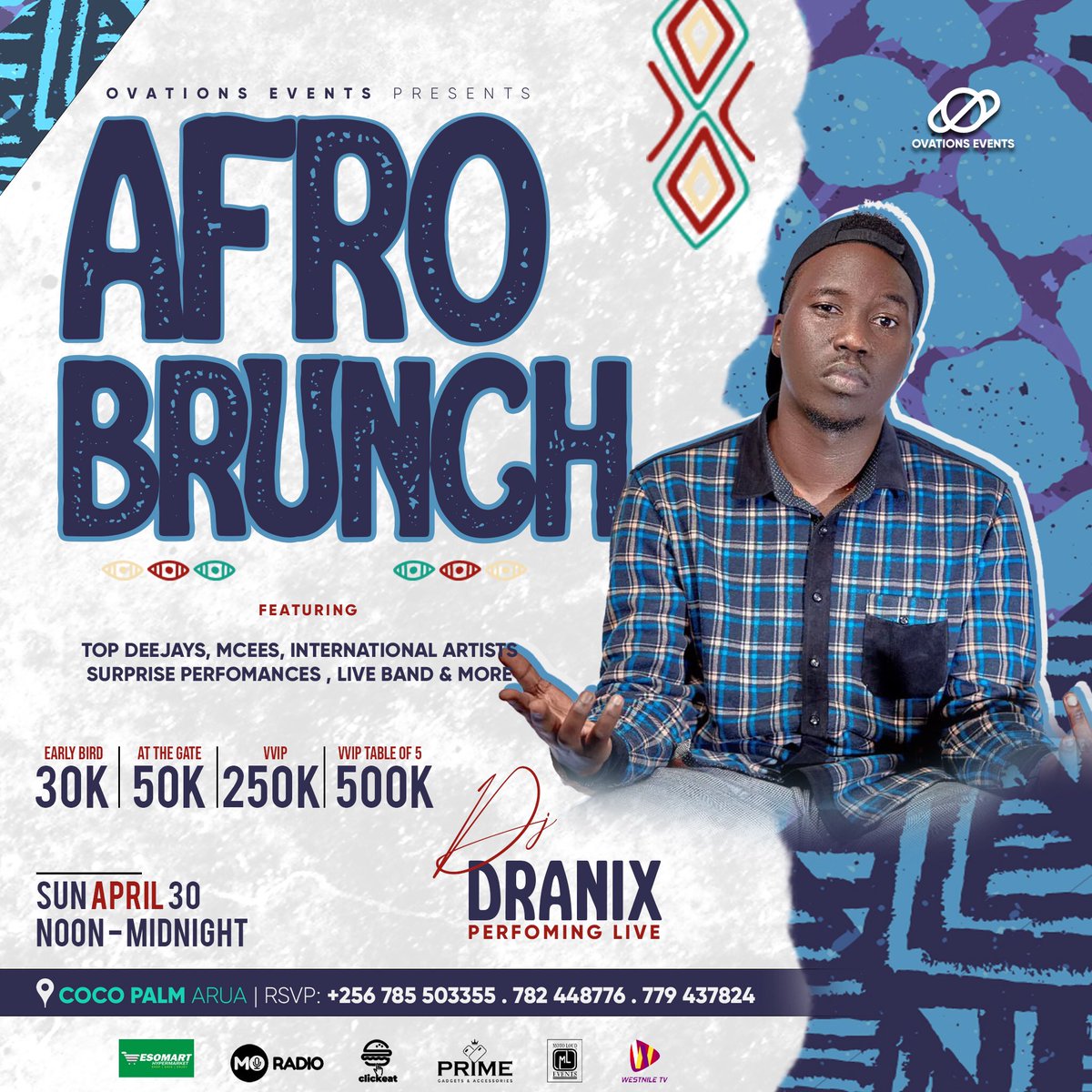 DJ_Dranix's tweet photo. AfroBrunch Sunday, Let's Party with Son Of A Beautiful Woman.

Home coming, Arua. https://t.co/3MJ1vFTmEI