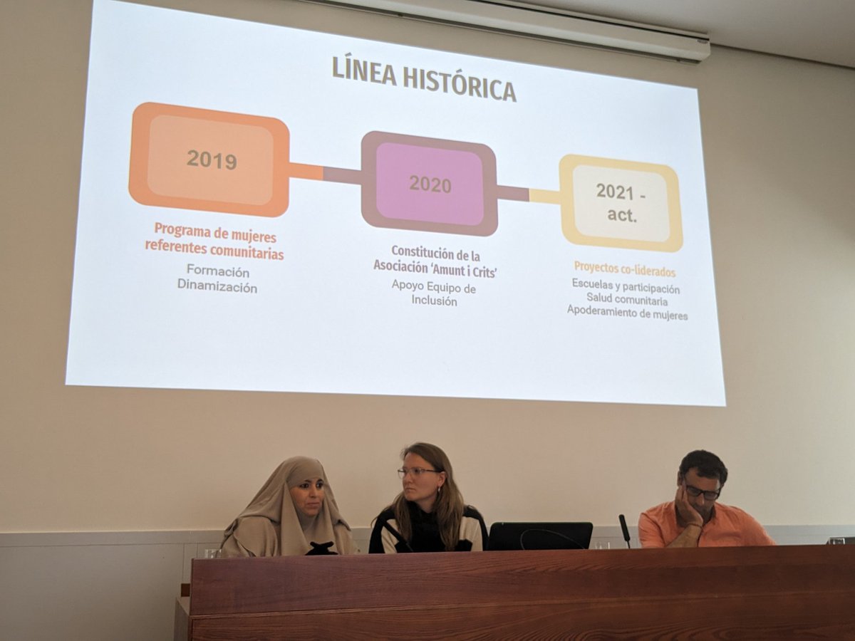AltEmpordaIN's tweet photo. Últim dia de les jornades #ParteHartuz2023. Dins l'eix de ponències sobre desenvolupament comunitari, presentem el projecte "Diversitat intercultural, famílies i centres educatius" que hem dut a terme juntament amb @amuntcritsdones als centres educatius de @Castello_Emp https://t.co/3j9NtbzagL