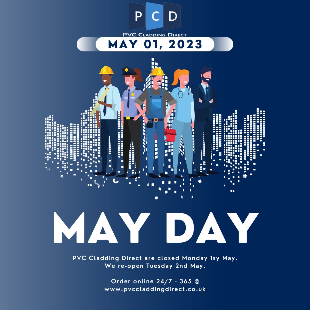 PCD_Cladding's tweet image. #pvccladdingdirect will be closed on #mayday Monday 1st May in recognition of the #bankholiday &amp;amp; #InternationalWorkersDay our staff work year round to supply a great service to all our customers &amp;amp; we really appreciate their continued hard work We will be back open Tuesday 2nd May