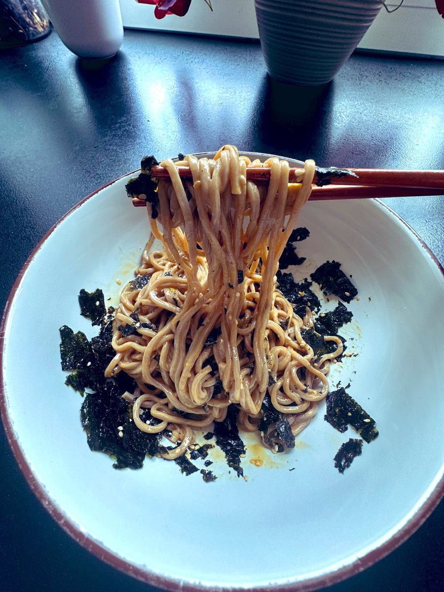 dorna2222's tweet photo. @BTSARMYKitchen 
Thank you so much for the detailed recipe. I was craving this dish so much after Jungkooks weverse live 😅 and dayyyuuuum he is ingenious 🍜💜

#JUNGKOOK #JungkookRecipe #bts https://t.co/ILbPSZRnfx