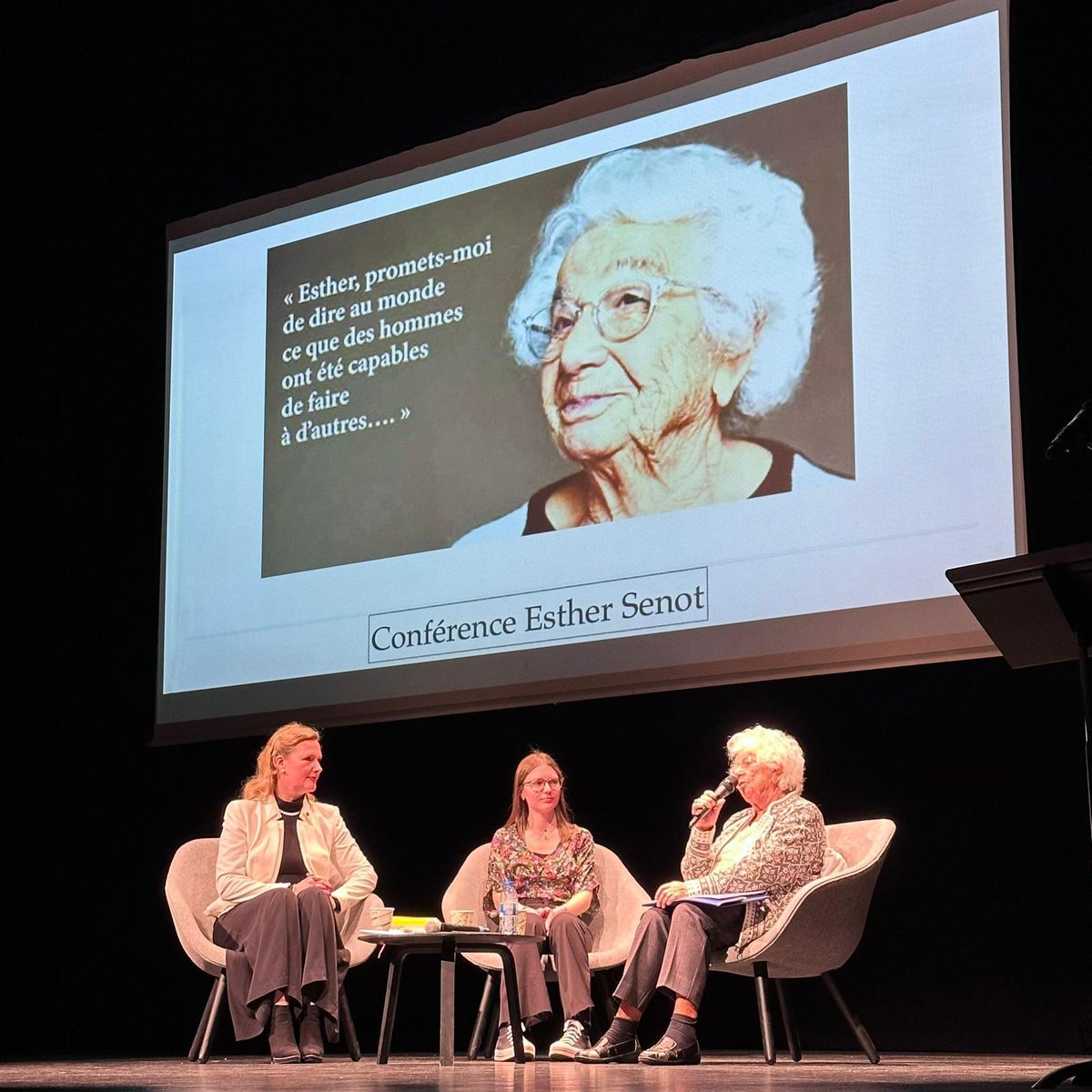 Focus sur la conférence donnée à la <a href="/Maison_des_arts/">Maison des Arts</a> par Mme Esther SENOT, rescapée d'Auschwitz

Un projet qui nait sous l'impulsion de Mme Bonnefon Klainer Lucie, service civique avec un objectif clair: faire du devoir de mémoire un indispensable pour tous les élèves de 3éme 🧠