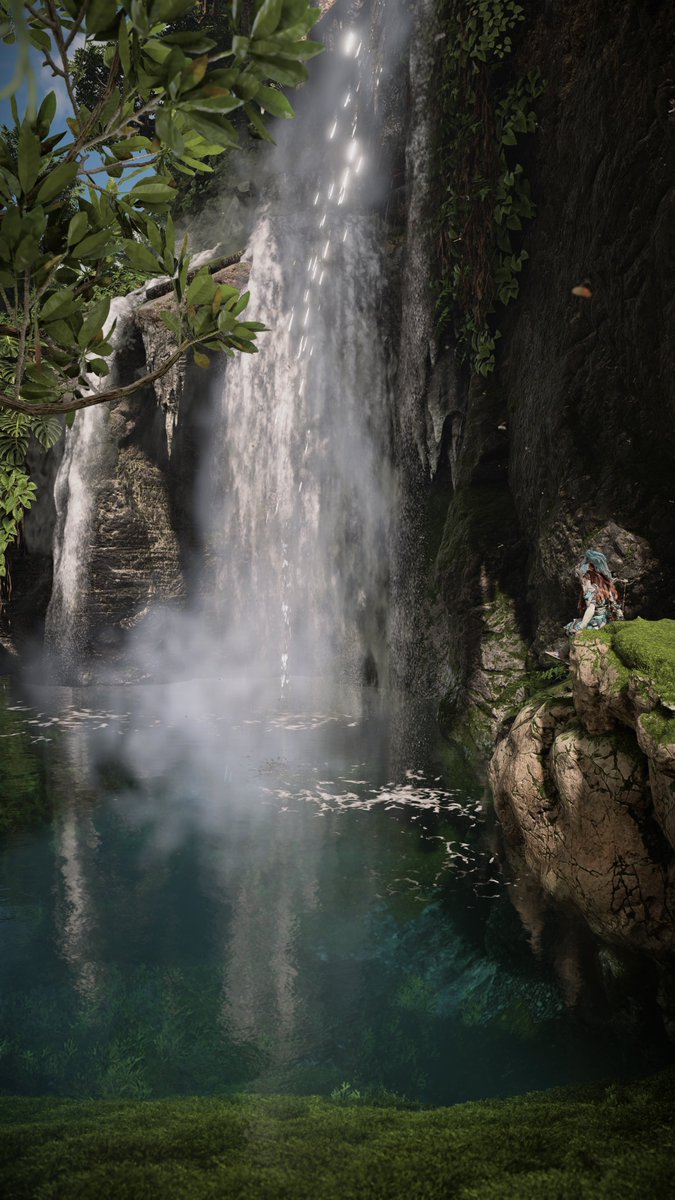 Joyrider2525's tweet photo. Waterfall tour
HorizonForbiddenWest #BeyondTheHorizon 
#BurningShores
#WVPLandscape #forbiddenFriday https://t.co/FS0WYdF8bP