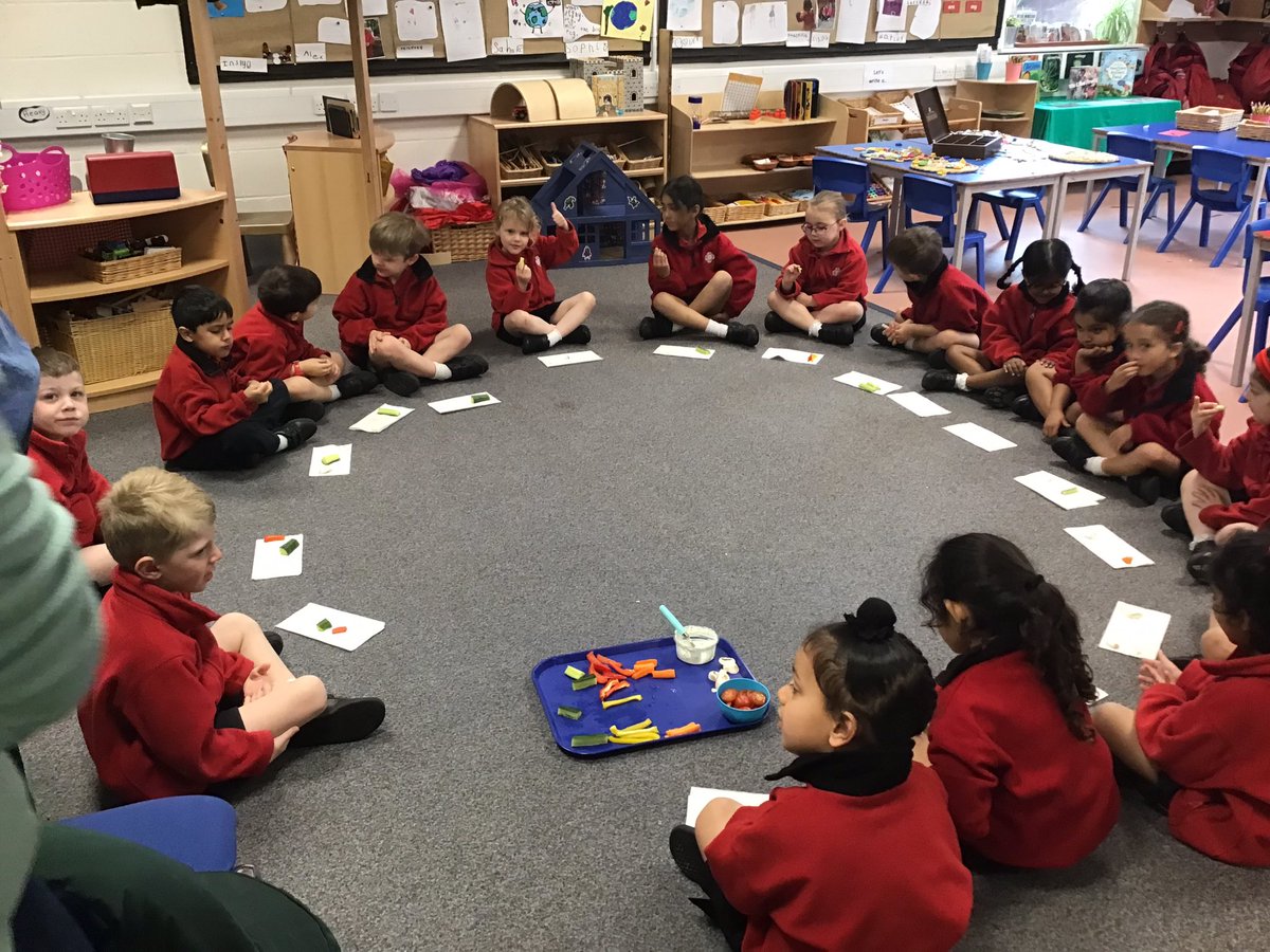 BGS_LowerSch's tweet photo. After reading Oliver’s Vegetables, Reception enjoyed trying different vegetables and talking about why they liked them. #BGS_reception https://t.co/N4DxE1SrUk