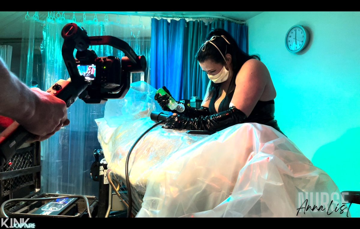 KinkKapture's tweet photo. Working on some new behind the scenes material for AnnaListTV's Patrons.
Shot whilst filming the series 'Not all Nurses are Angels'.
https://t.co/3BkmdSXCMZ
@Lady_Anna
#fetishfilms #fetishmovies #adultfilms #rubberfetish #breathplay #latex #kinkynurse #plasticfetish #edging https://t.co/uGYmoJW0j5